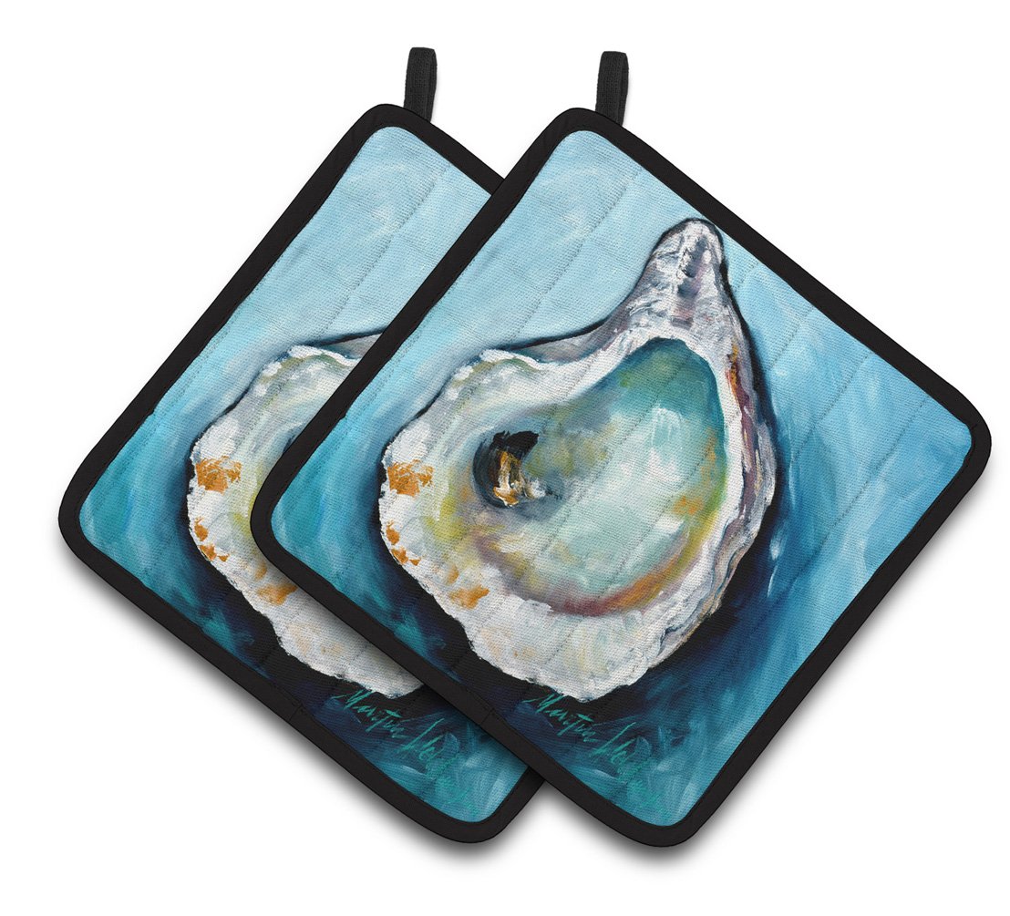 Oyster J Mac Pair of Pot Holders MW1332PTHD by Caroline's Treasures