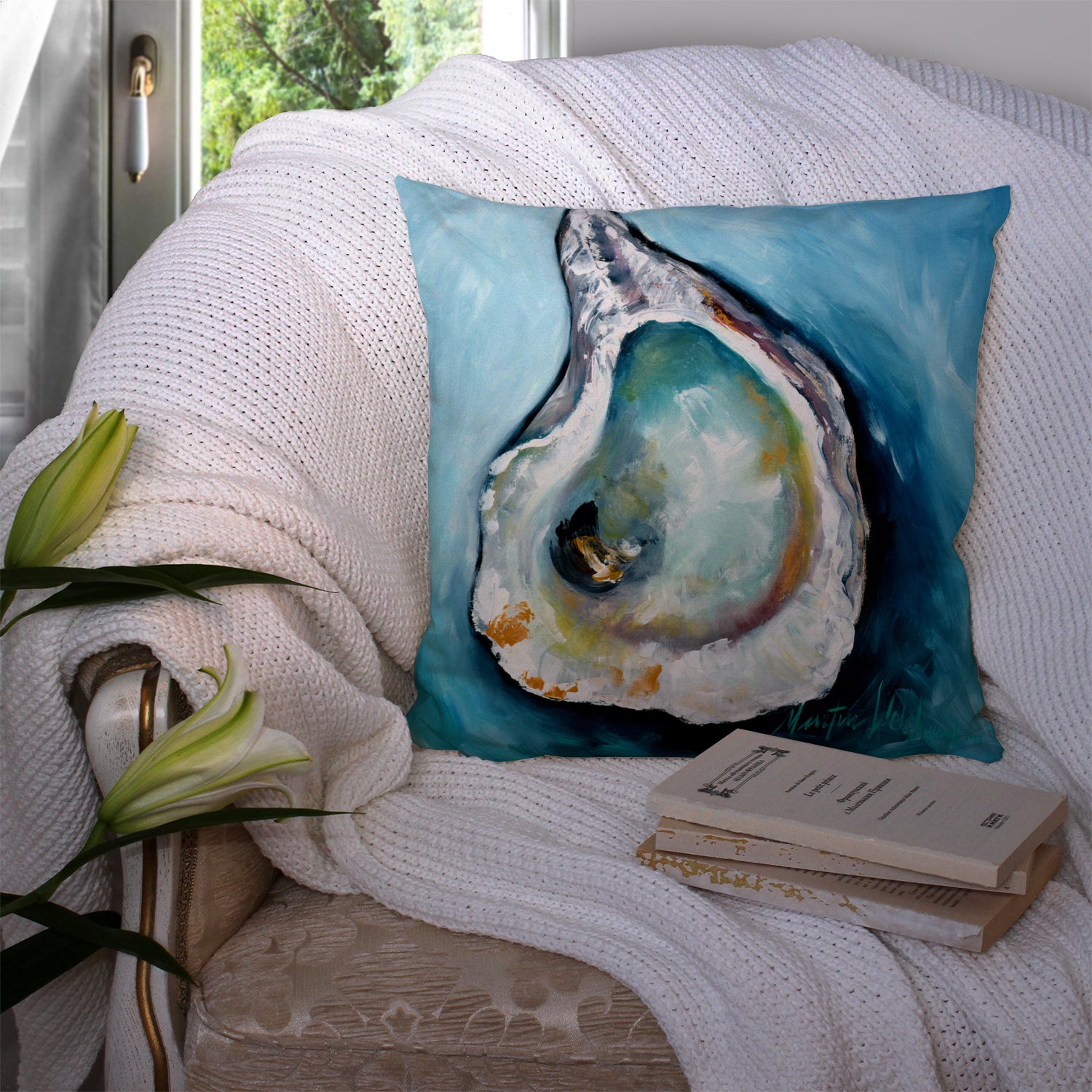 Oyster J Mac Fabric Decorative Pillow MW1332PW1414 - the-store.com