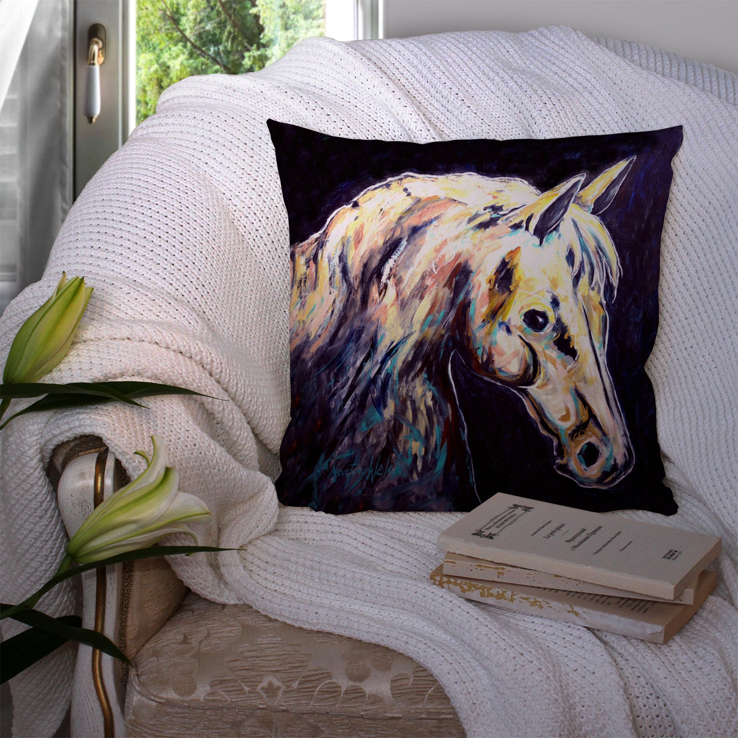 Knight Horse Fabric Decorative Pillow MW1333PW1414 - the-store.com