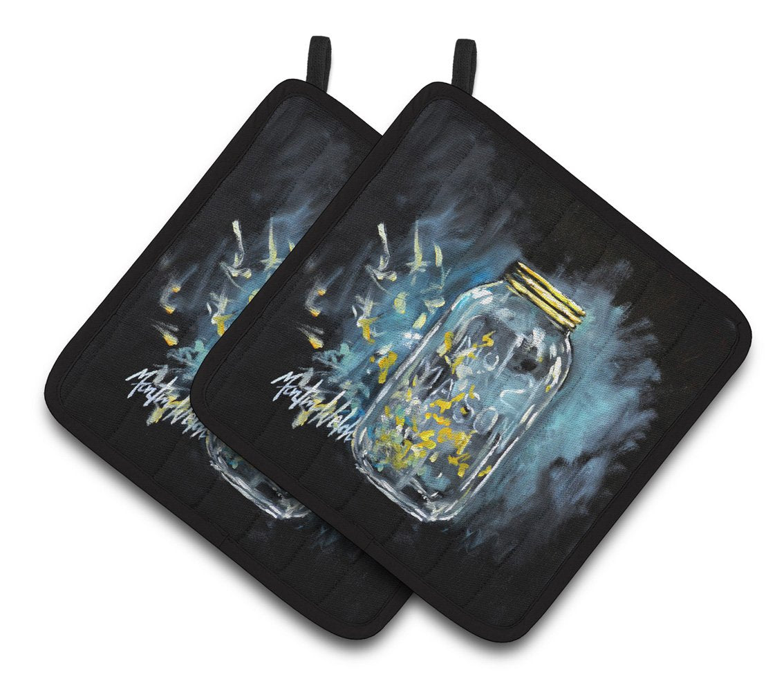 Lightning Bugs Pair of Pot Holders MW1335PTHD by Caroline's Treasures