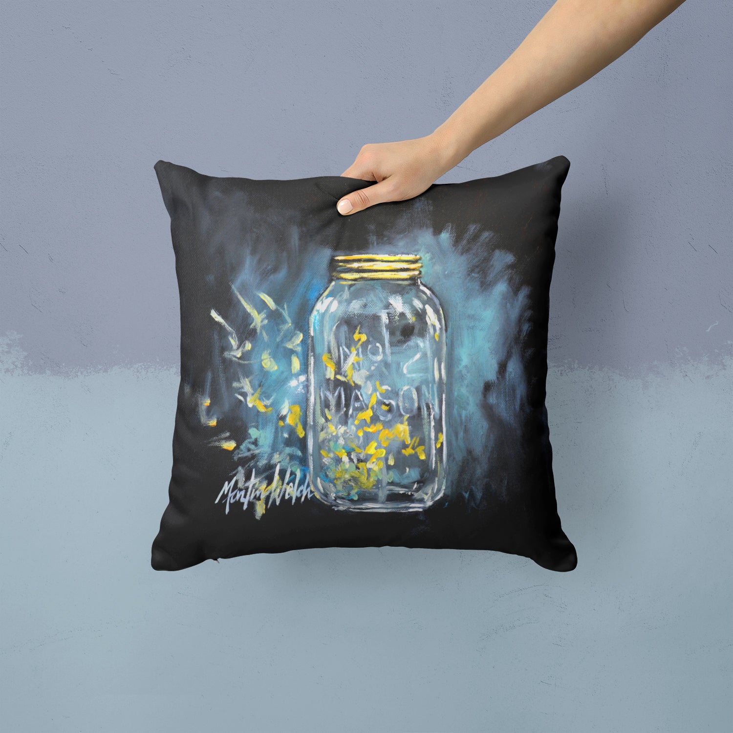 Lightning Bugs Fabric Decorative Pillow MW1335PW1414 - the-store.com