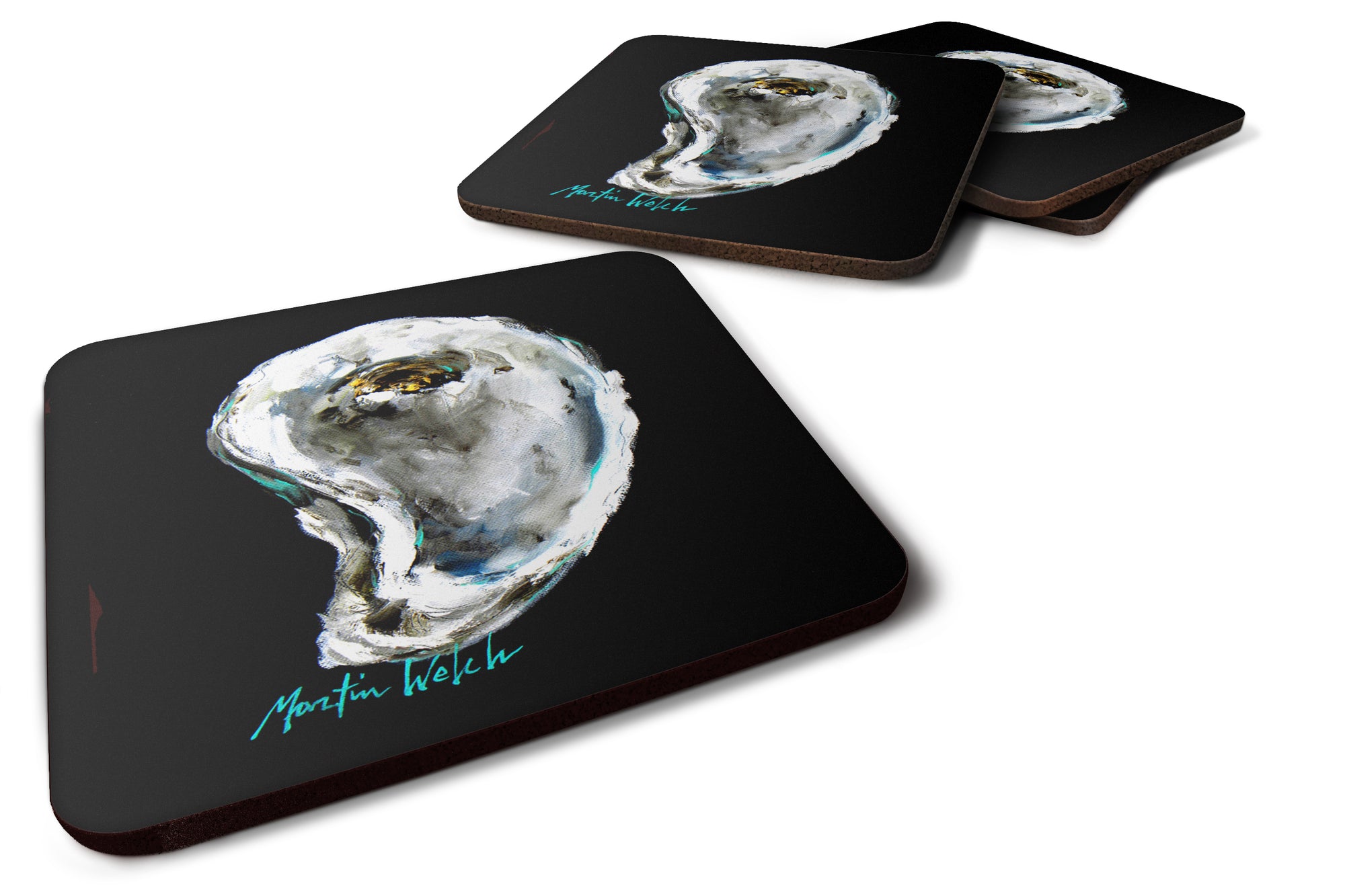 Lucky Oyster Foam Coaster Set of 4 MW1336FC - the-store.com