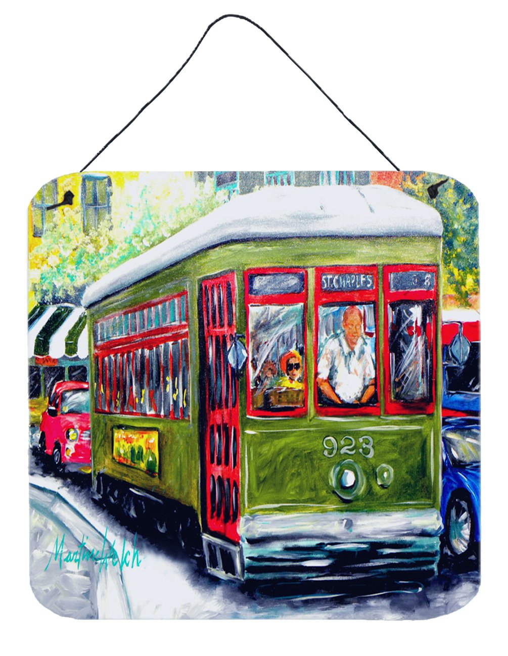 Streetcar Mid Summer Wall or Door Hanging Prints MW1338DS66 by Caroline&#39;s Treasures