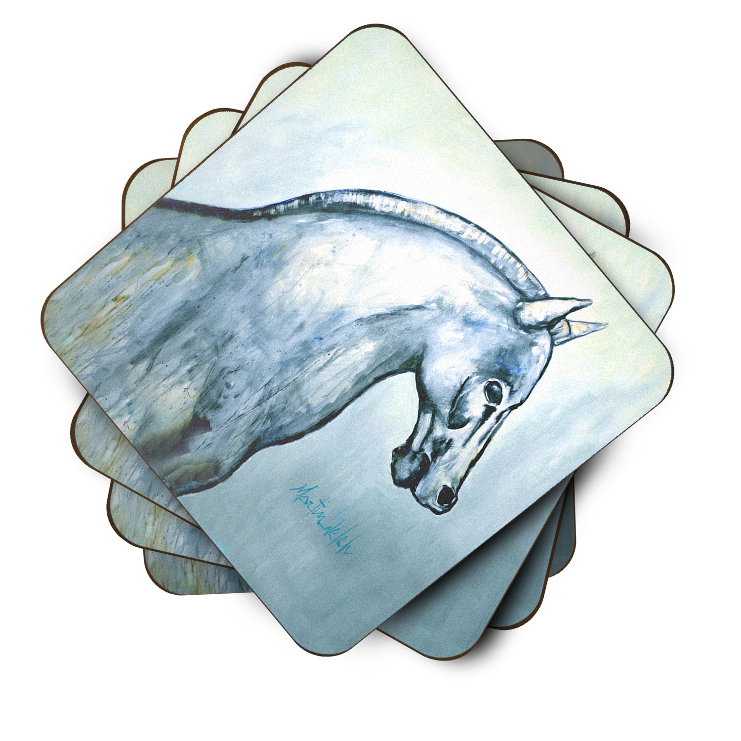 Noble Horse Foam Coaster Set of 4 MW1342FC - the-store.com