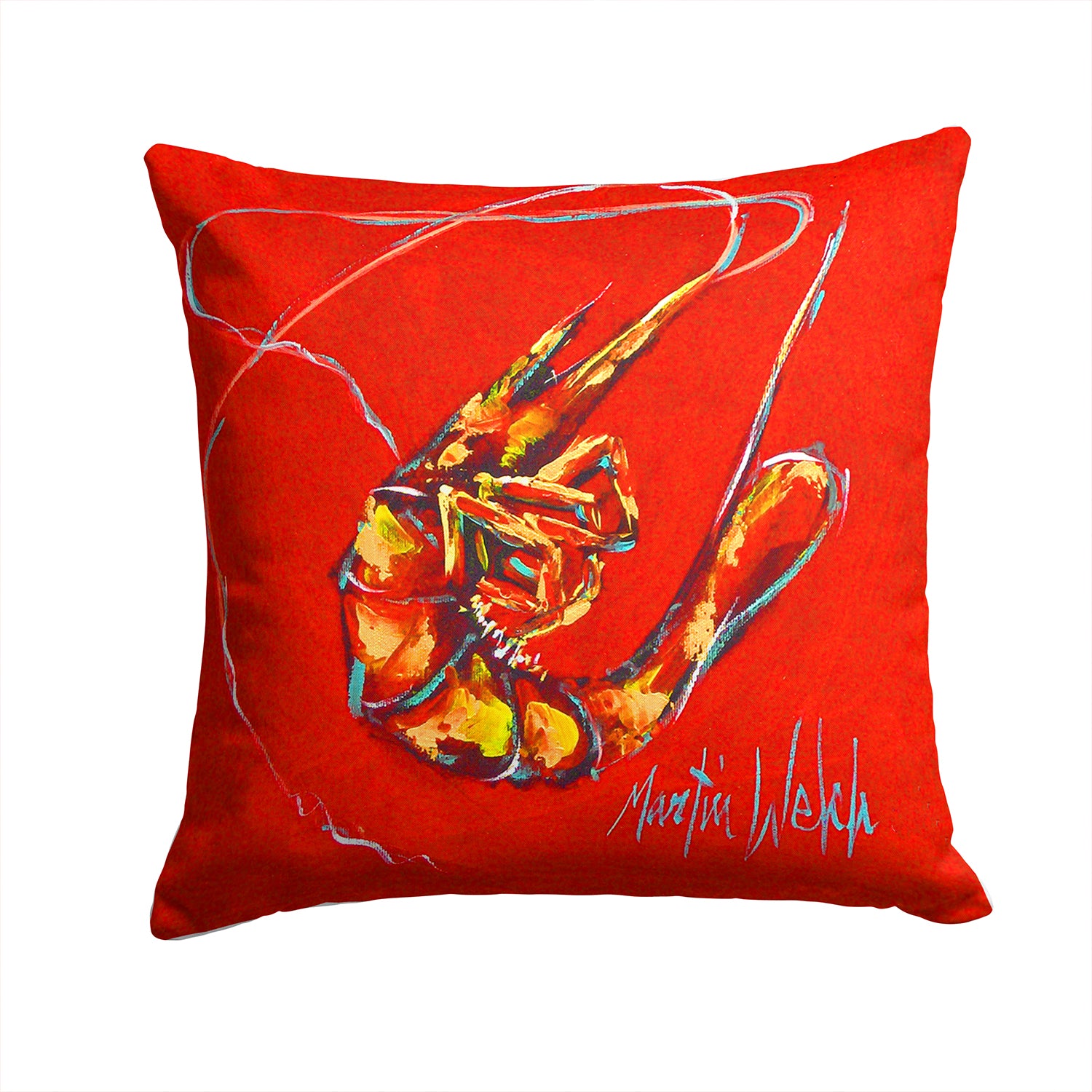 Red Shrimp Fabric Decorative Pillow MW1347PW1414 - the-store.com