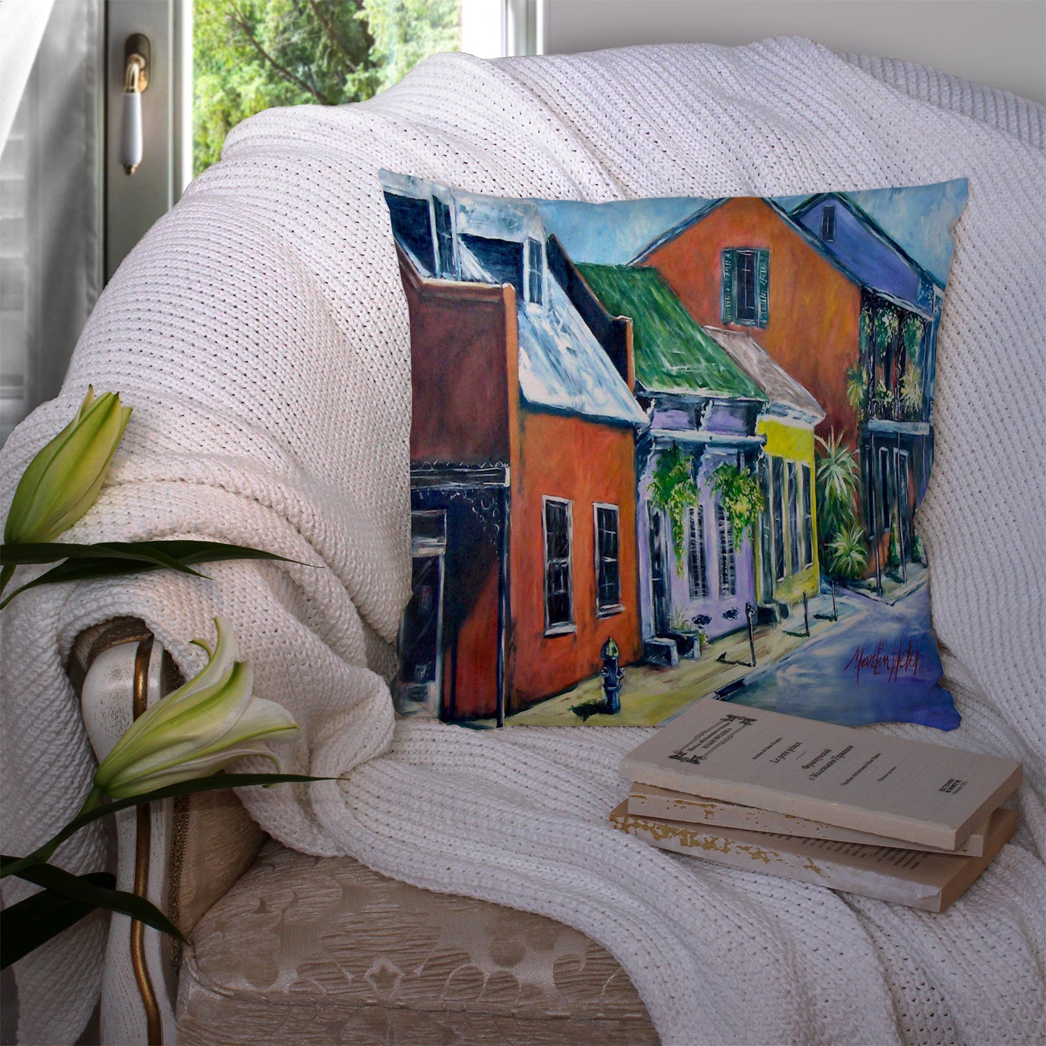 Somewhere Close Houses Fabric Decorative Pillow MW1350PW1414 - the-store.com