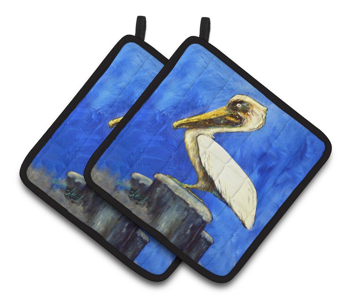 Pelican Texas Pete Pair of Pot Holders MW1352PTHD by Caroline's Treasures