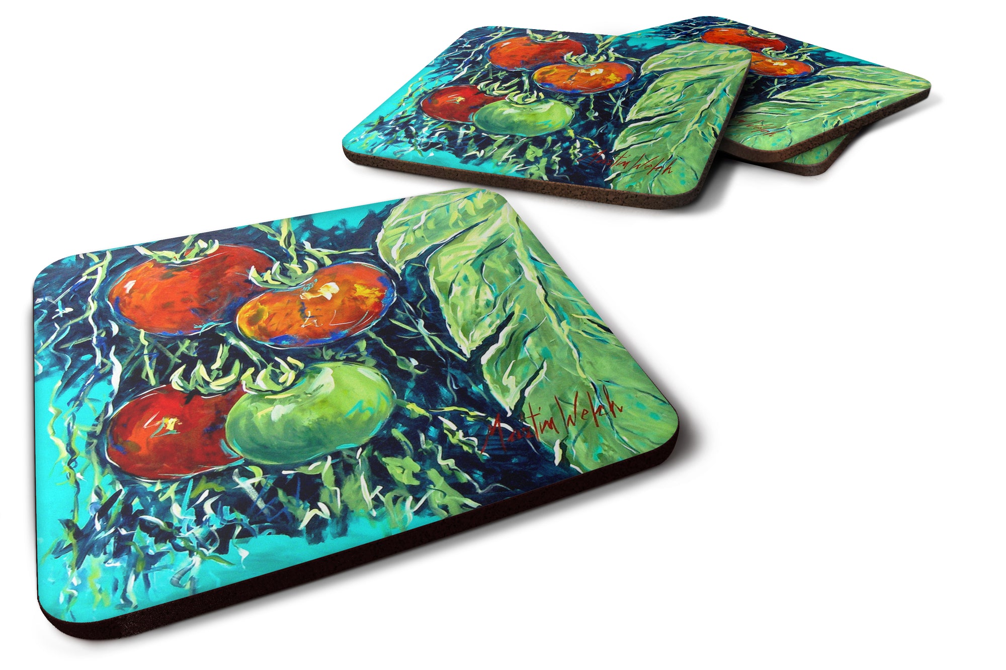 Tomatoe Tomato Foam Coaster Set of 4 MW1359FC - the-store.com