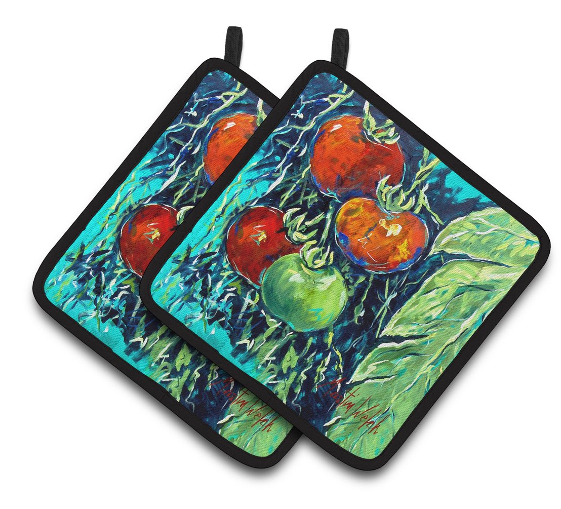 Tomatoe Tomato Pair of Pot Holders MW1359PTHD by Caroline's Treasures