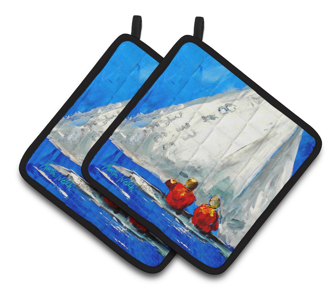 Sailboat Two's Company Pair of Pot Holders MW1360PTHD by Caroline's Treasures