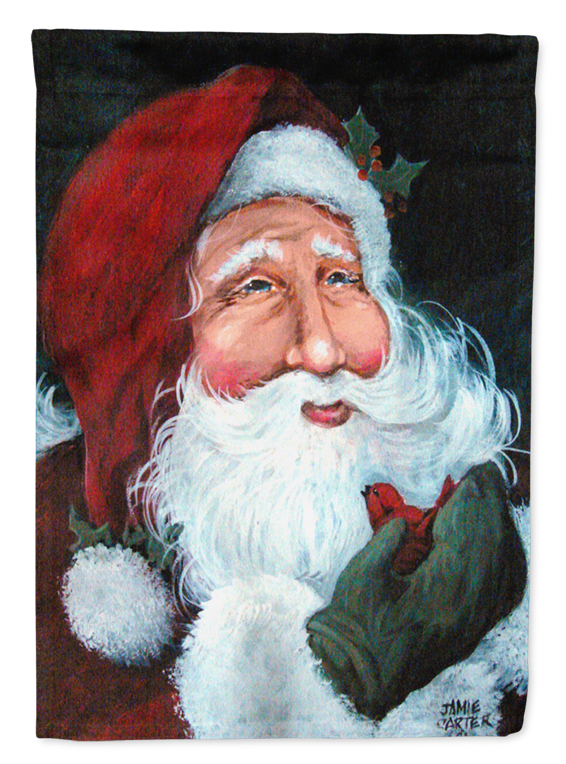 A Little Bird Told Me Santa Claus Flag Garden Size PJC1001GF  the-store.com.