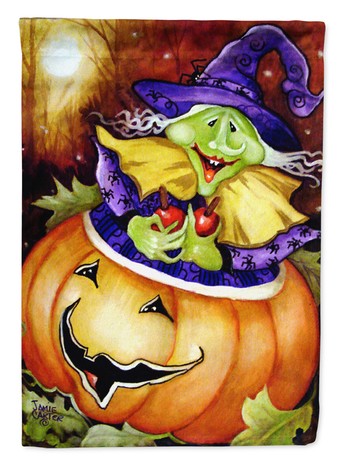 Bewitched and Glowing Halloween Flag Canvas House Size PJC1004CHF  the-store.com.