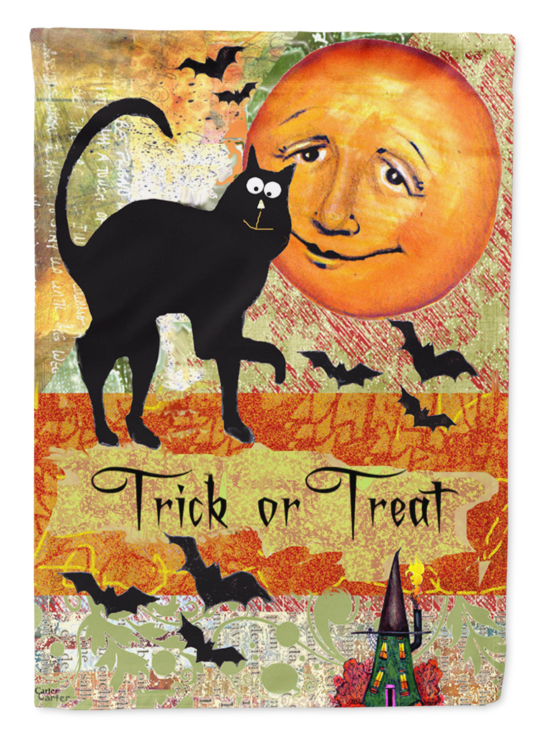 Trick or Treat Moon Halloween Flag Canvas House Size PJC1006CHF  the-store.com.