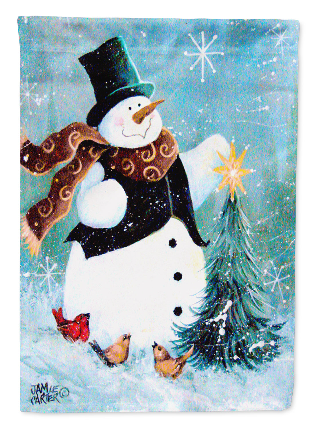 Christmas Tree Friends Snowman Flag Garden Size PJC1008GF  the-store.com.