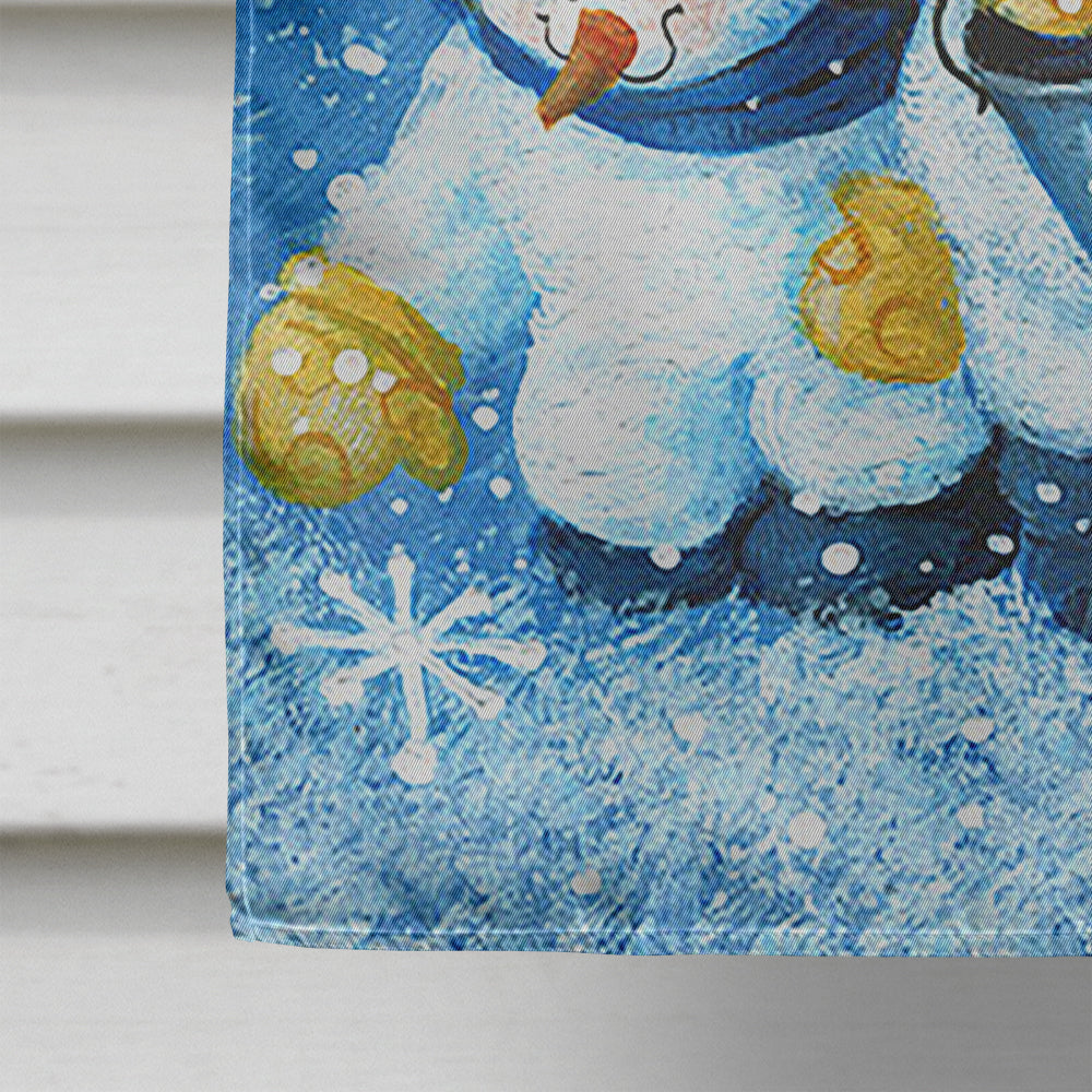 Gathering Snowflakes Snowman Flag Canvas House Size PJC1011CHF  the-store.com.