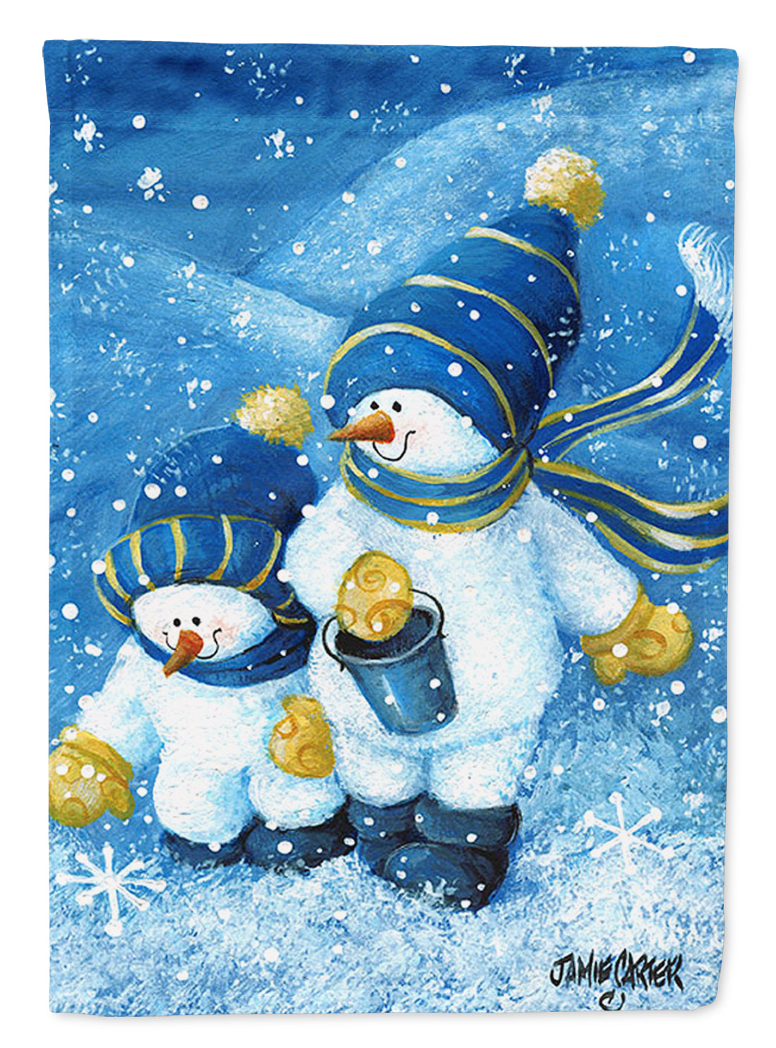 Gathering Snowflakes Snowman Flag Garden Size PJC1011GF  the-store.com.