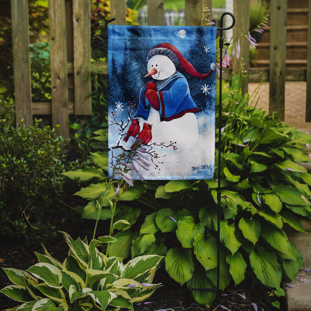 Hello Winter Friends Snowman Flag Garden Size  the-store.com.