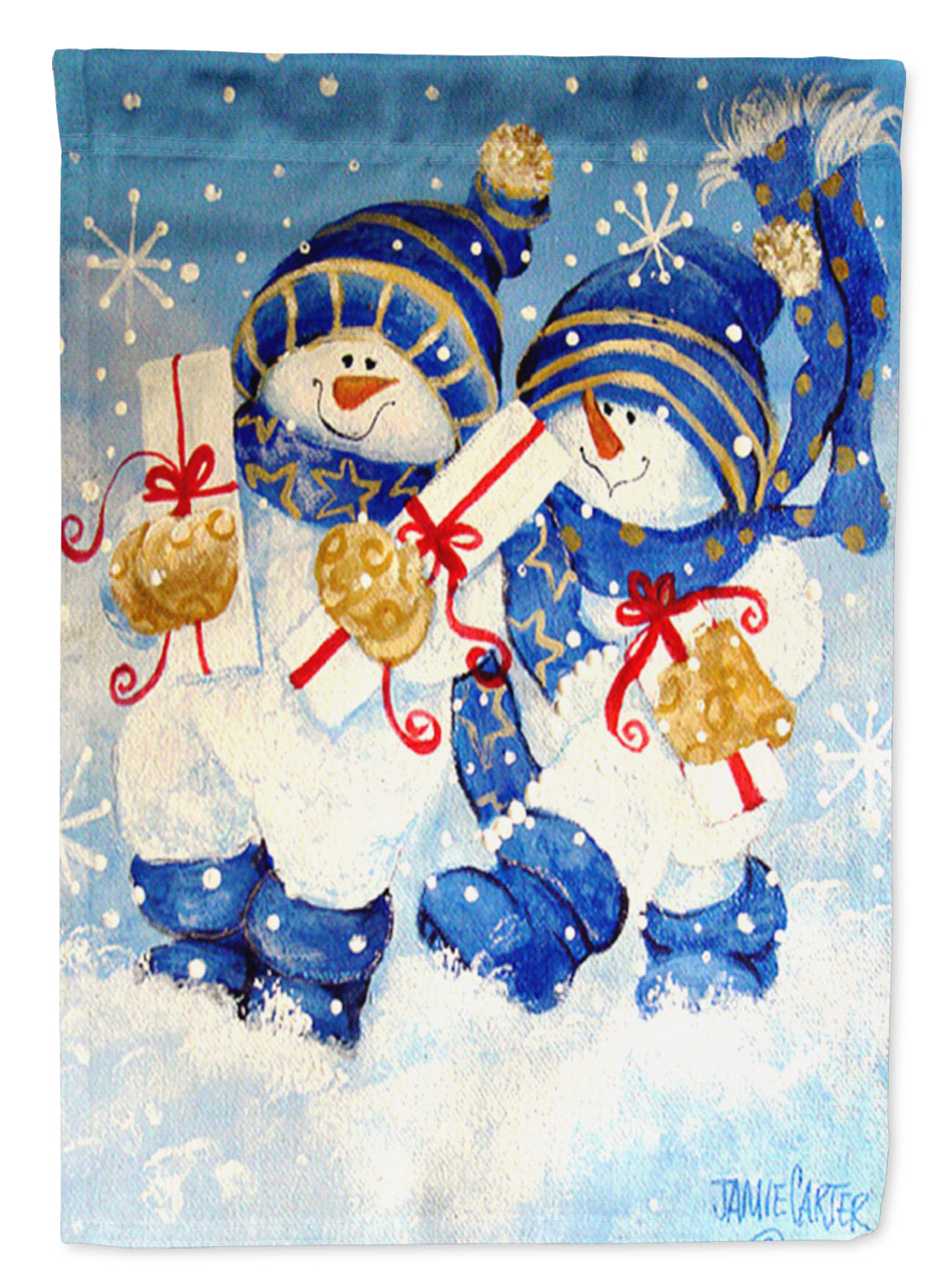 Holiday Delivery Snowman Flag Canvas House Size PJC1014CHF  the-store.com.