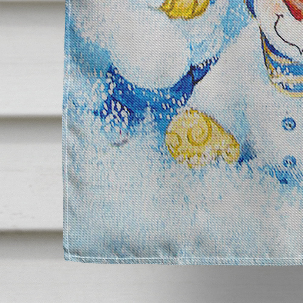 Snow babies At Play Snowman Flag Canvas House Size PJC1017CHF  the-store.com.