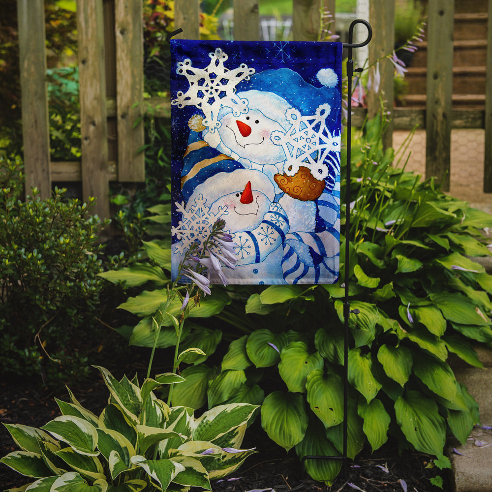 Snowflake Buddies Snowman Flag Garden Size  the-store.com.