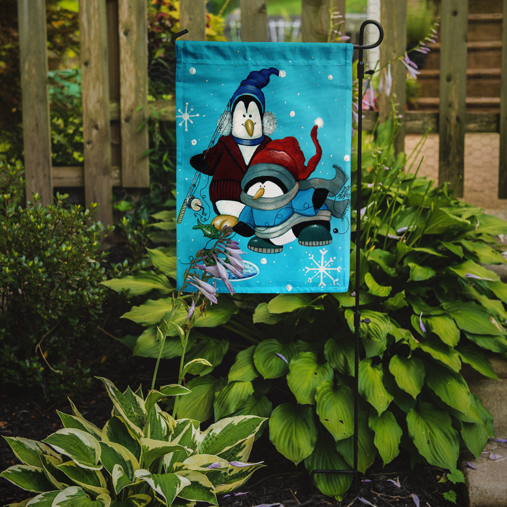 Somethin's Fishy Christmas Penguin Flag Garden Size PJC1020GF  the-store.com.