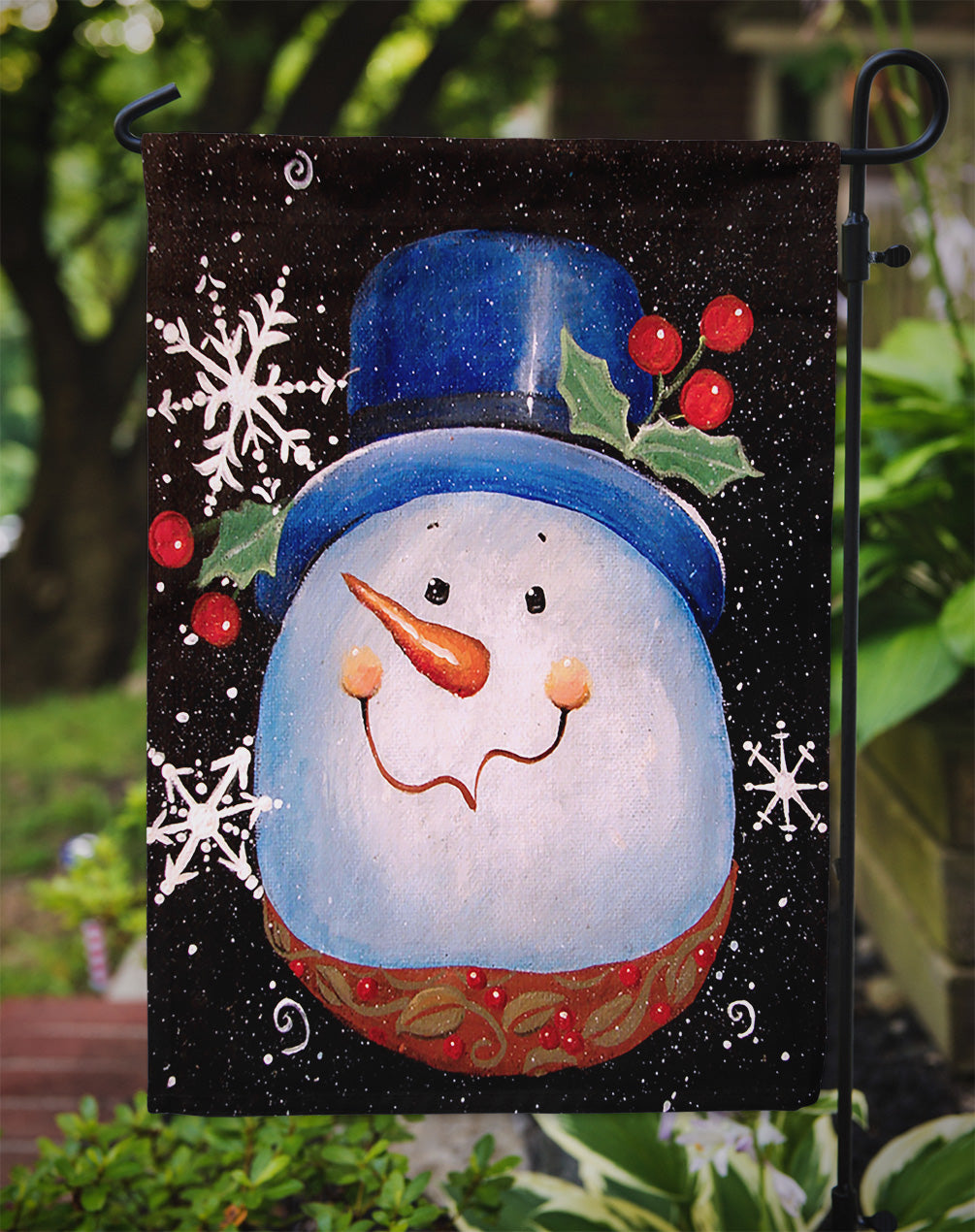 Top Hat Greetings Snowman Flag Garden Size PJC1023GF  the-store.com.