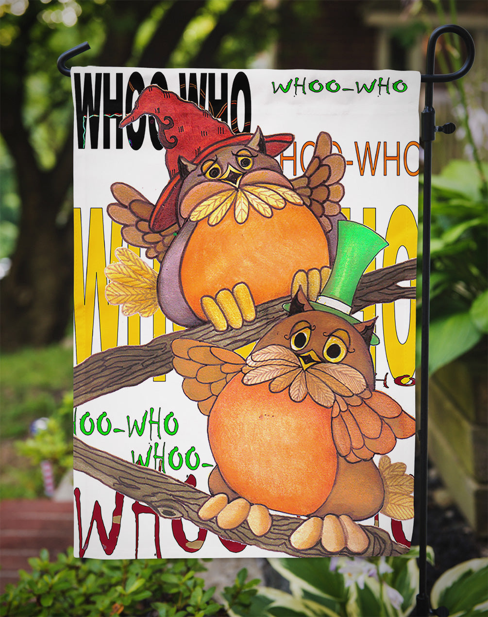 Whoo Who Owl Flag Garden Size PJC1032GF  the-store.com.