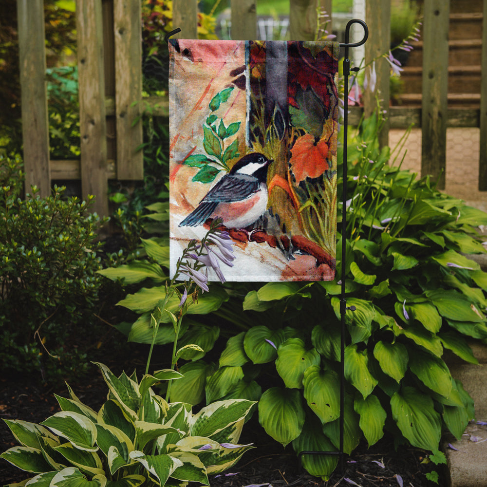 Fence Sitter Chickadee Flag Garden Size  the-store.com.