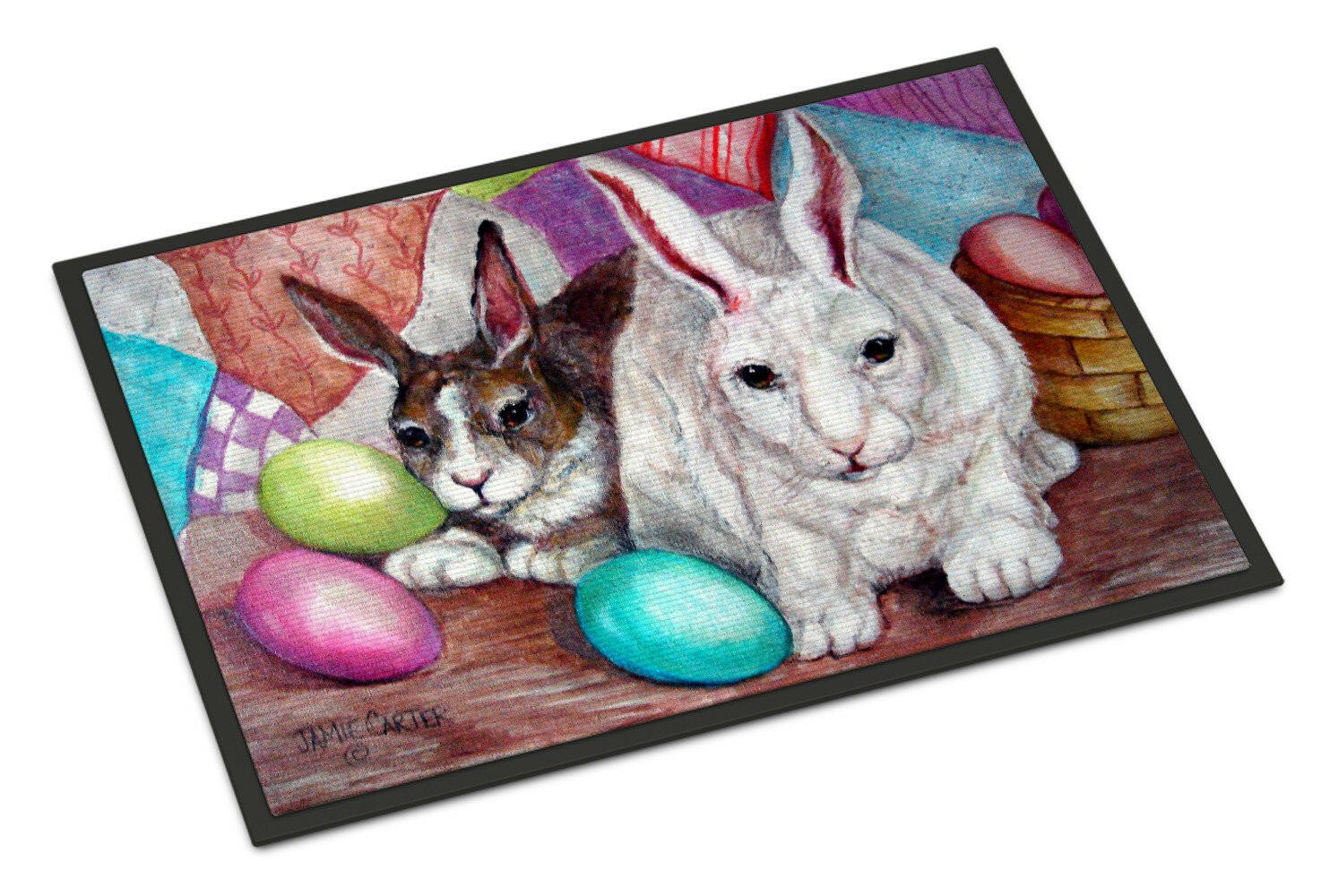 Buddy Buddies Easter Rabbit Indoor or Outdoor Mat 18x27 PJC1064MAT - the-store.com