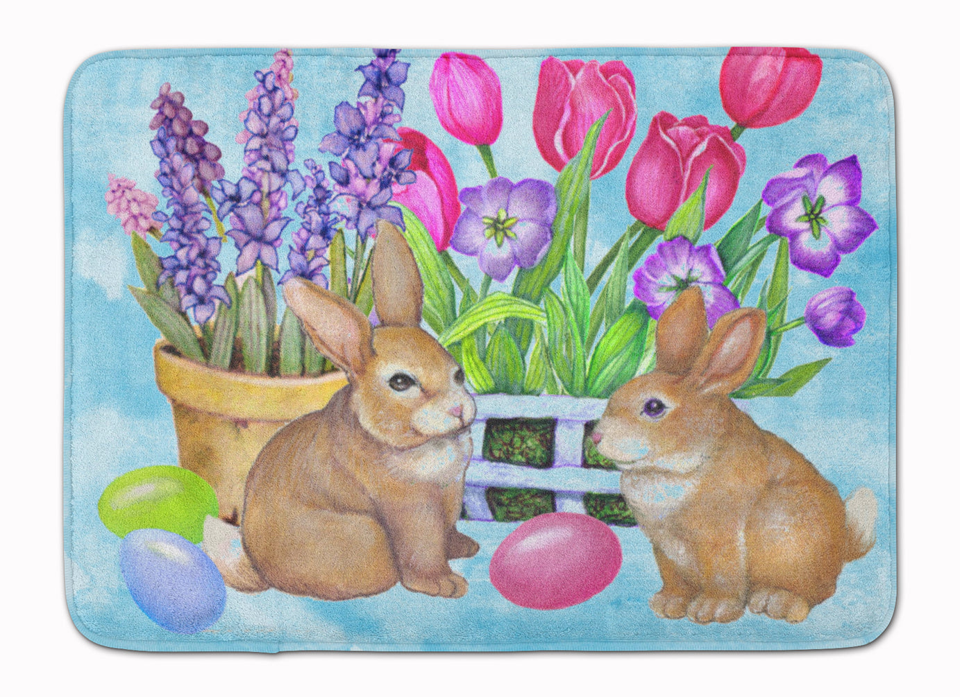 New Beginnings Easter Rabbit Machine Washable Memory Foam Mat PJC1066RUG - the-store.com