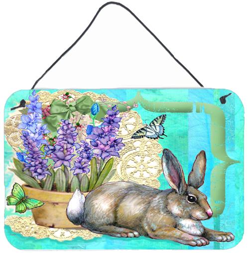 Springtime Easter Rabbit Wall or Door Hanging Prints PJC1068DS812 by Caroline's Treasures