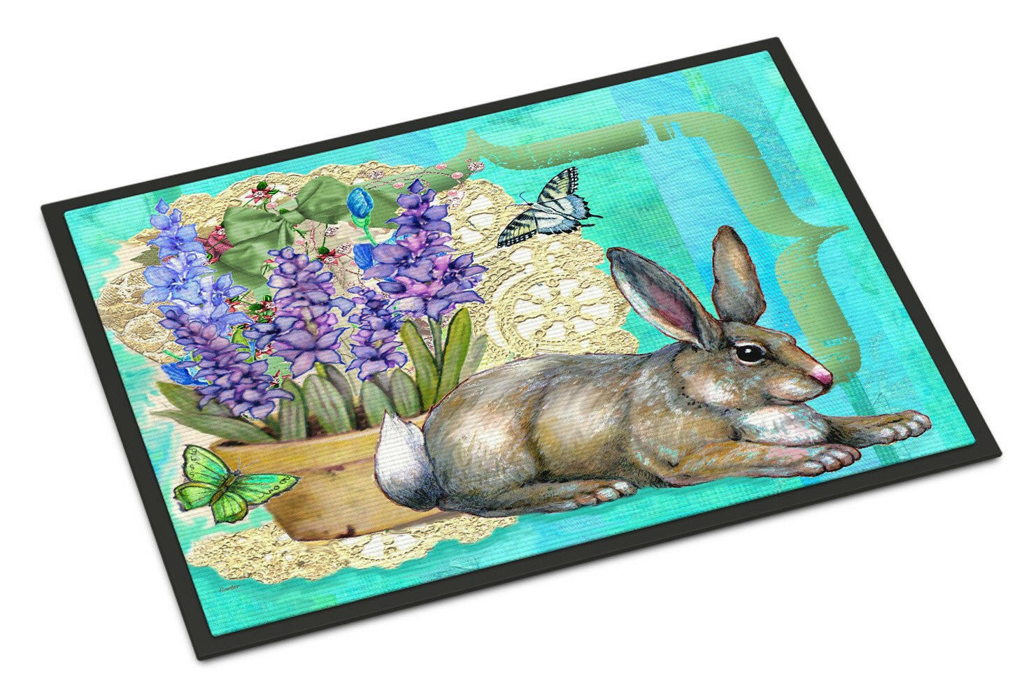 Springtime Easter Rabbit Indoor or Outdoor Mat 24x36 PJC1068JMAT - the-store.com