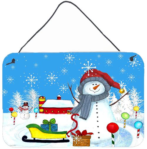 Snow Happens in the Meadow Snowman Wall or Door Hanging Prints PJC1083DS812 by Caroline&#39;s Treasures