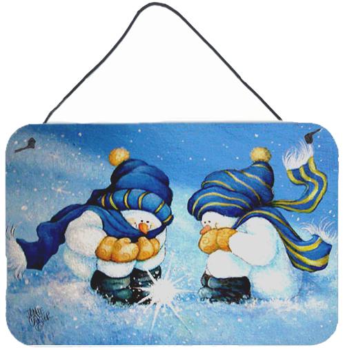 We Believe in Magic Snowman Wall or Door Hanging Prints PJC1089DS812 by Caroline&#39;s Treasures