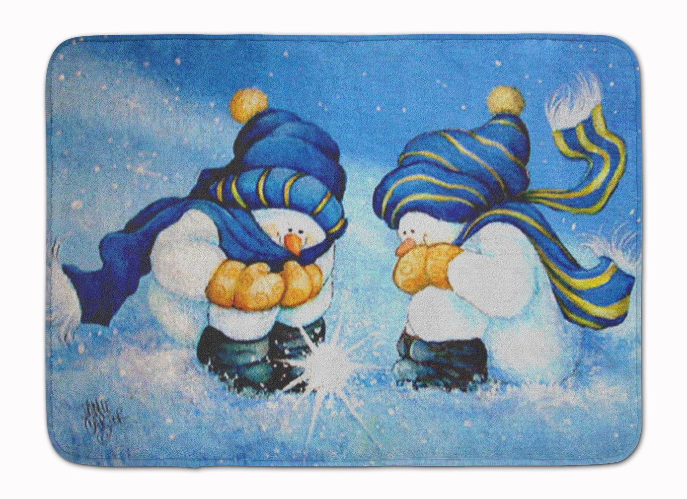 We Believe in Magic Snowman Machine Washable Memory Foam Mat PJC1089RUG - the-store.com