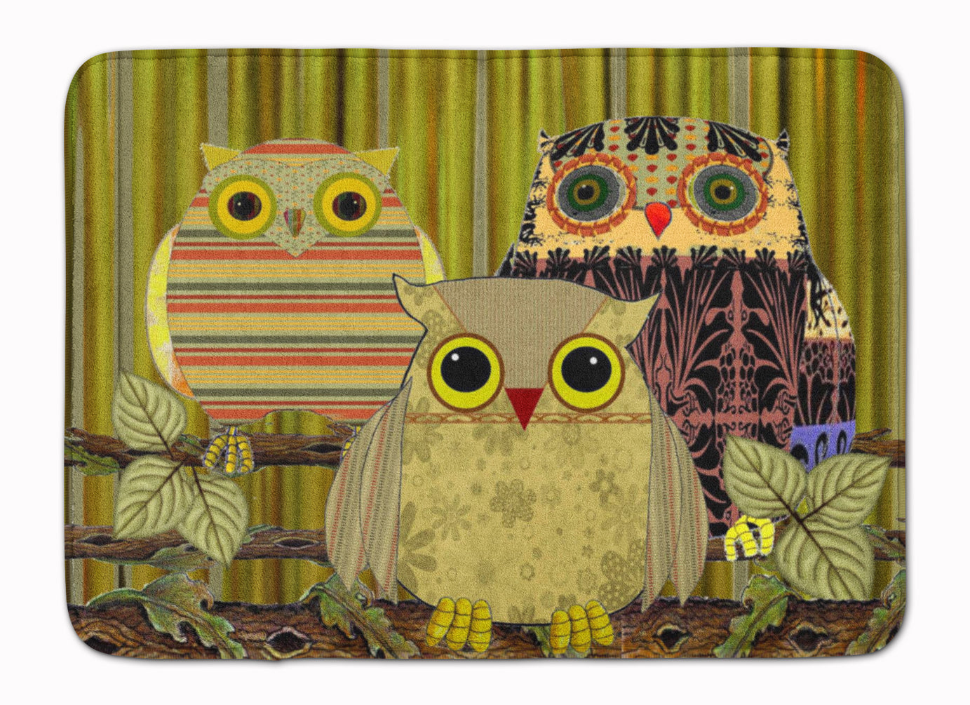 Fall Wisdom Owl Machine Washable Memory Foam Mat PJC1091RUG - the-store.com