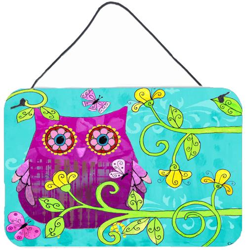 Sittin in the Flowers Owl Wall or Door Hanging Prints by Caroline's Treasures