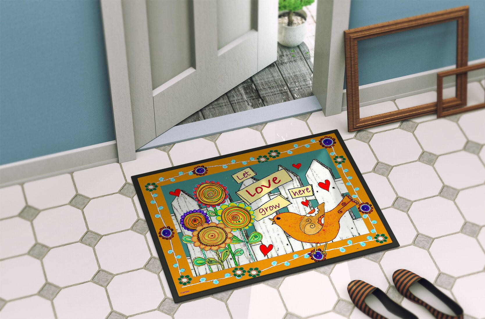 Let Love Grow Here Indoor or Outdoor Mat 24x36 PJC1101JMAT - the-store.com