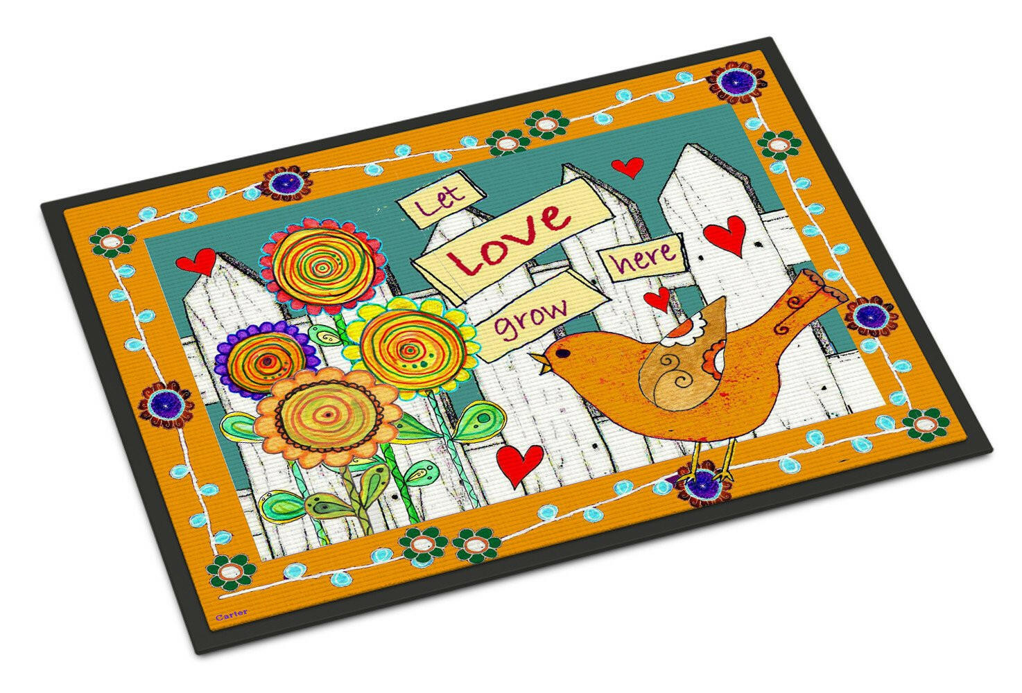 Let Love Grow Here Indoor or Outdoor Mat 24x36 PJC1101JMAT - the-store.com