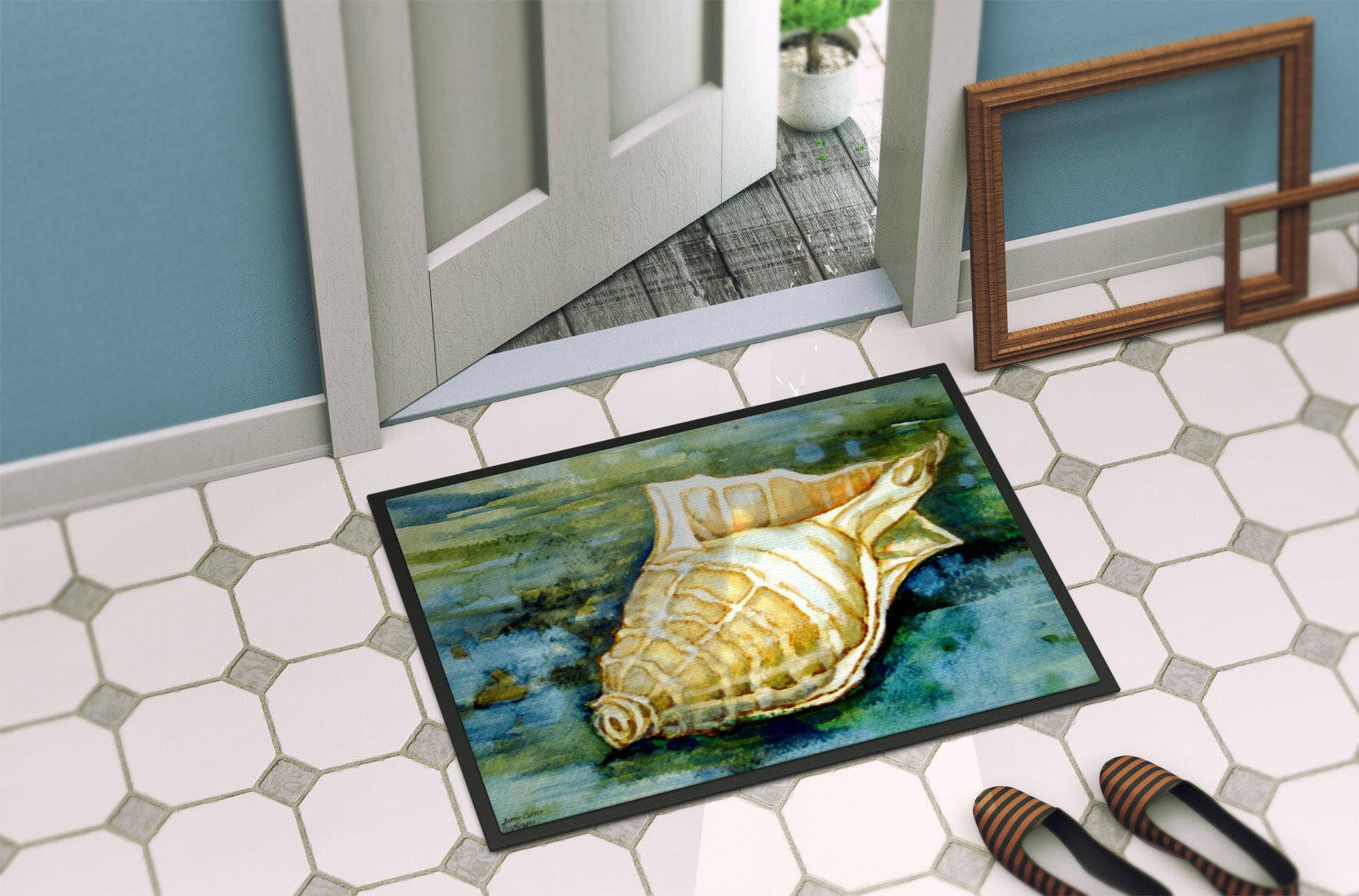 Seashells Inspire Me Indoor or Outdoor Mat 24x36 PJC1116JMAT - the-store.com