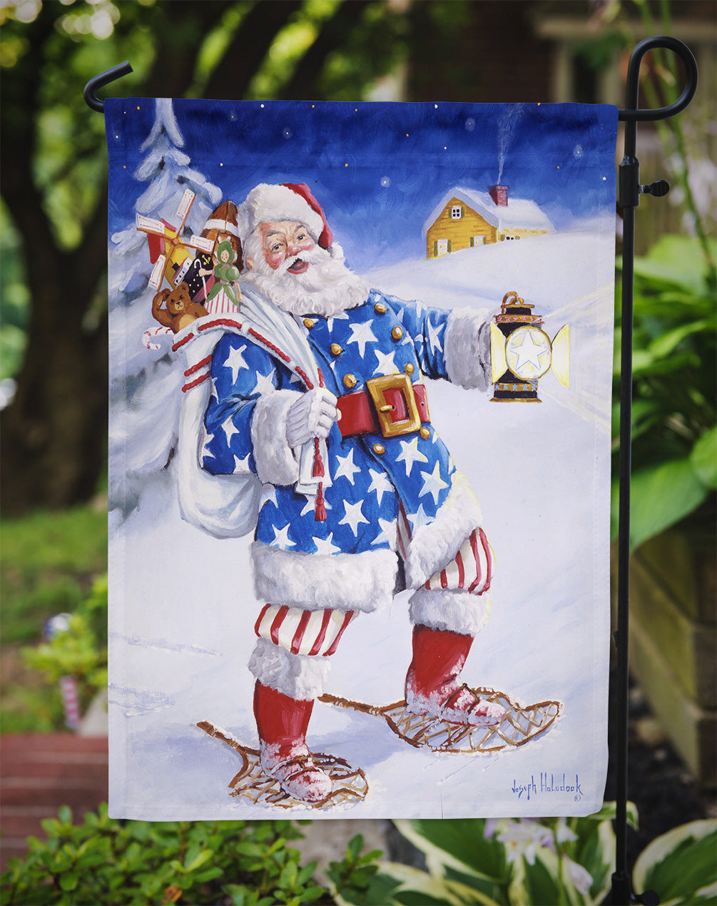 Santa Claus A Star to Guide Him Flag Garden Size PJH3008GF  the-store.com.