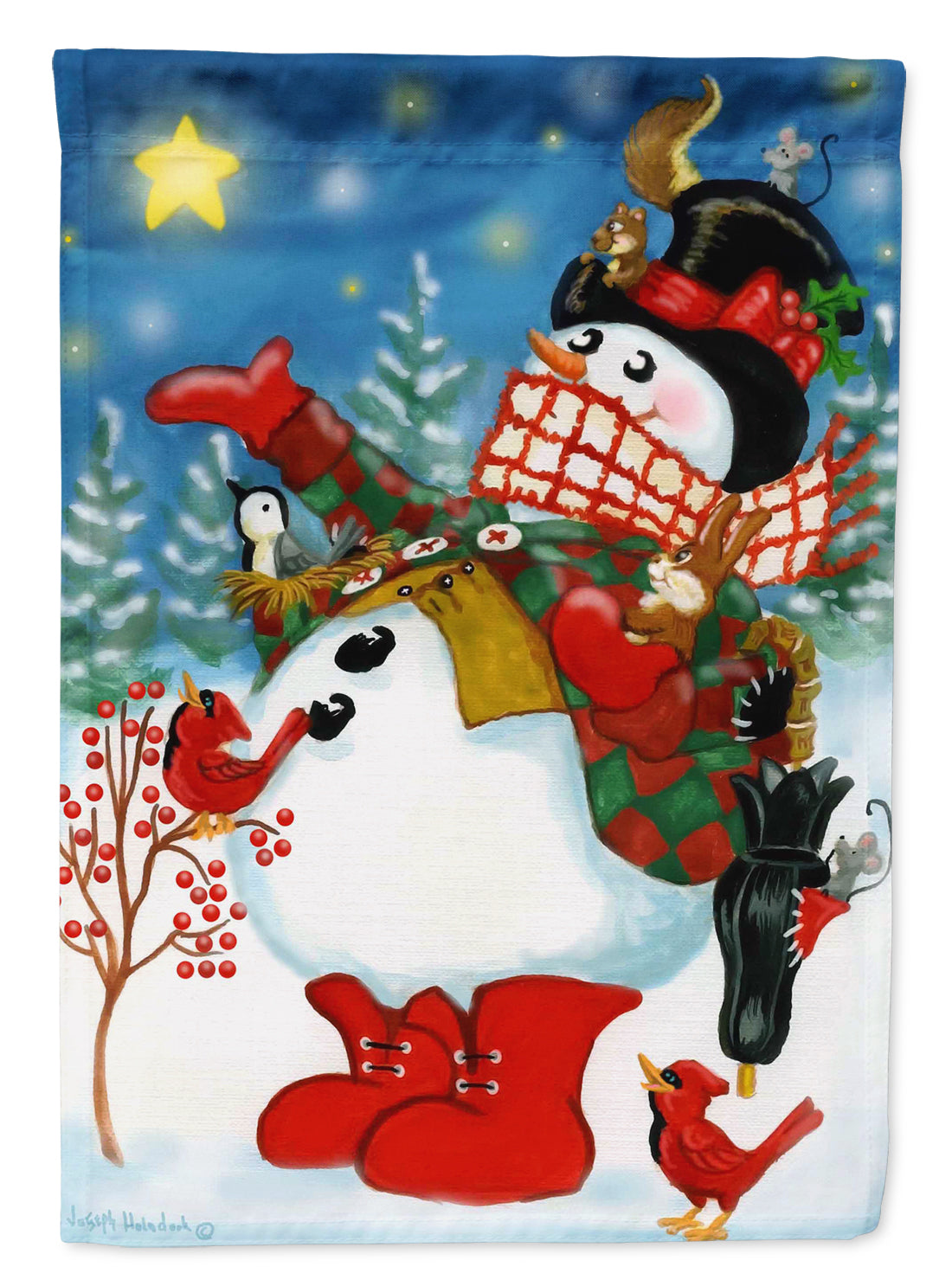 Snowman First Star I See Tonight Flag Garden Size PJH3017GF  the-store.com.