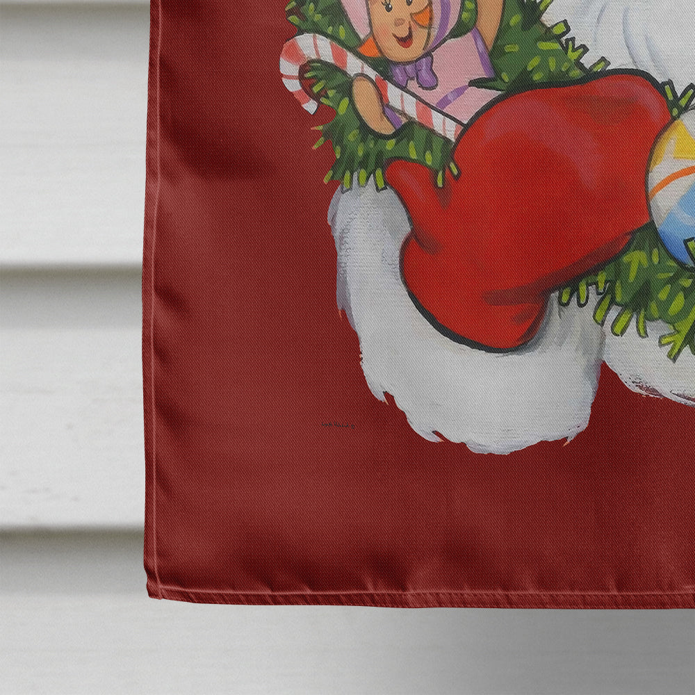 Santa Claus Wreath of Cheer Flag Canvas House Size PJH3022CHF  the-store.com.