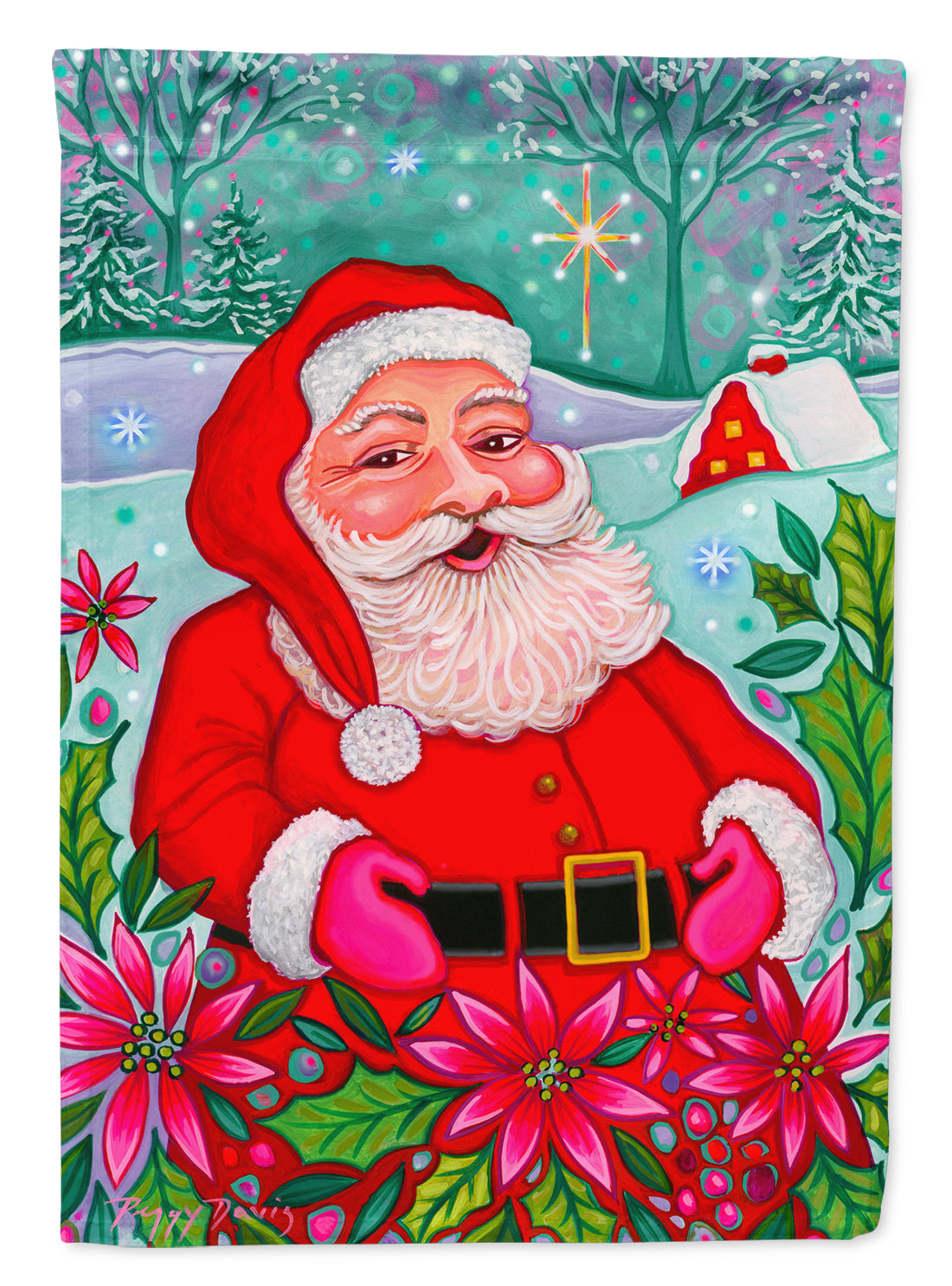 Santa Claus Ho Ho Ho Flag Canvas House Size PPD3004CHF  the-store.com.