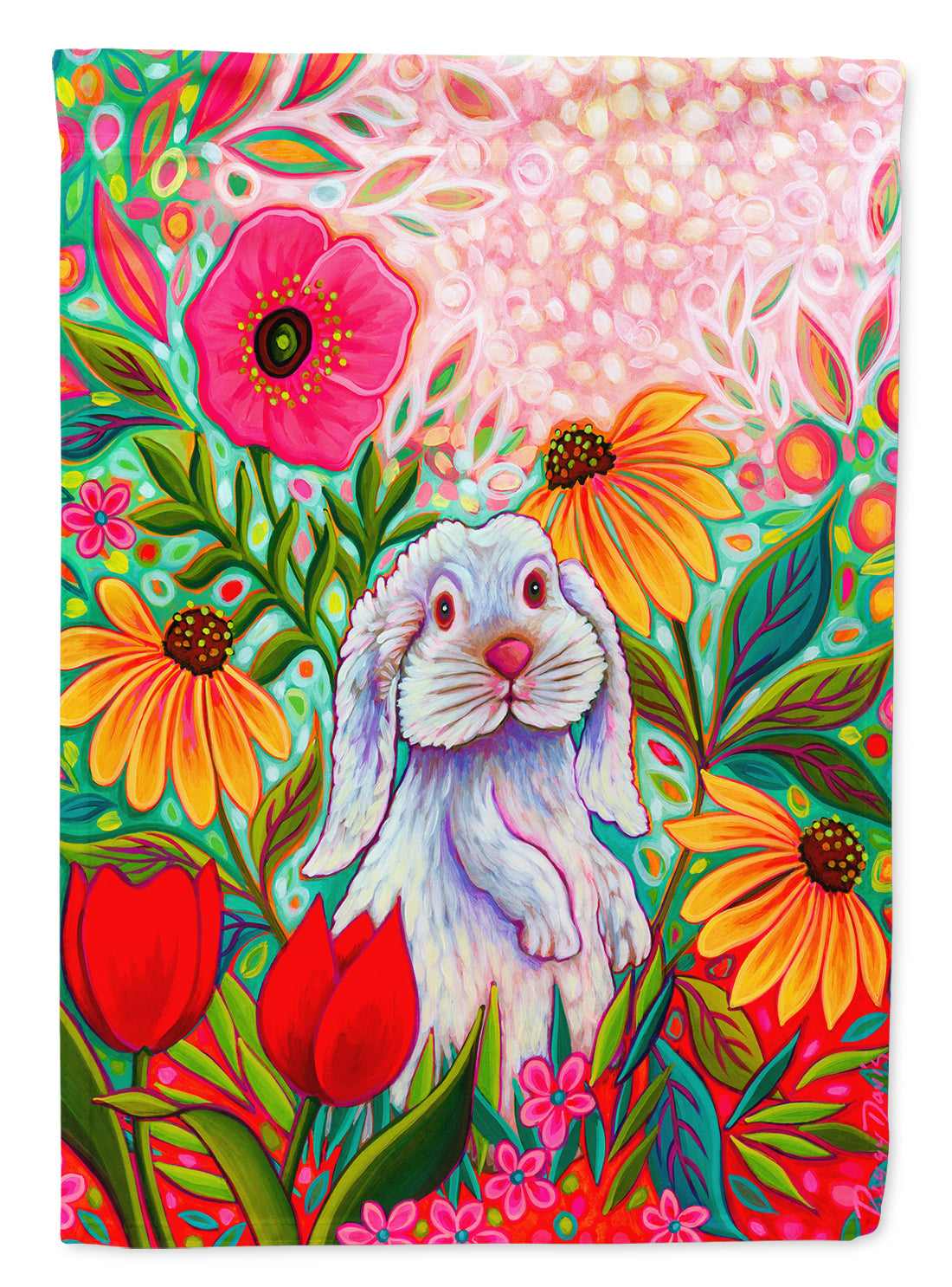 Little Spring Hippity Hop Easter Flag Garden Size PPD3005GF  the-store.com.