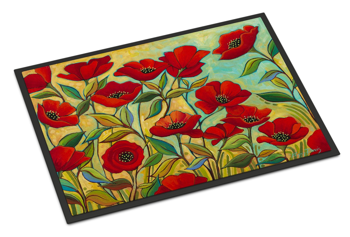 Poppy Garden Flowers Indoor or Outdoor Mat 24x36 PPD3020JMAT by Caroline's Treasures