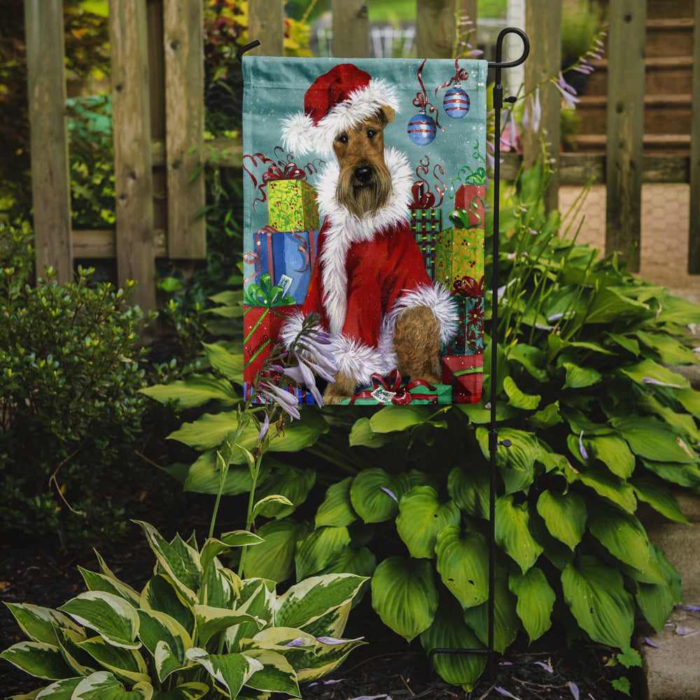 Airedale Santa Christmas Flag Garden Size PPP3004GF  the-store.com.