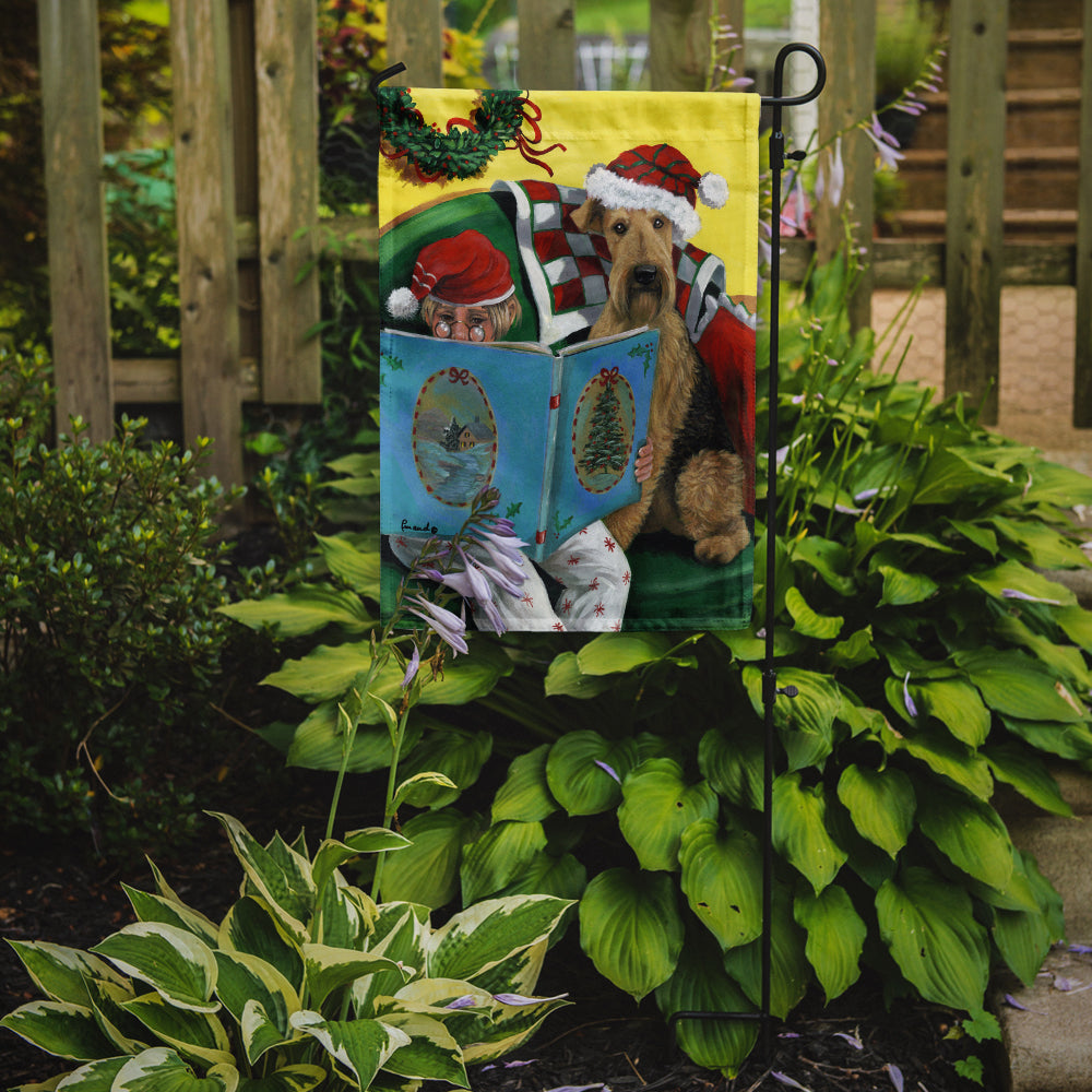 Airedale Storybook Tails Christmas Flag Garden Size PPP3006GF  the-store.com.