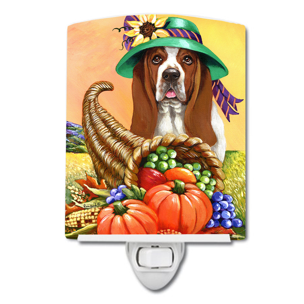 Basset Hound Autumn Ceramic Night Light PPP3010CNL - the-store.com