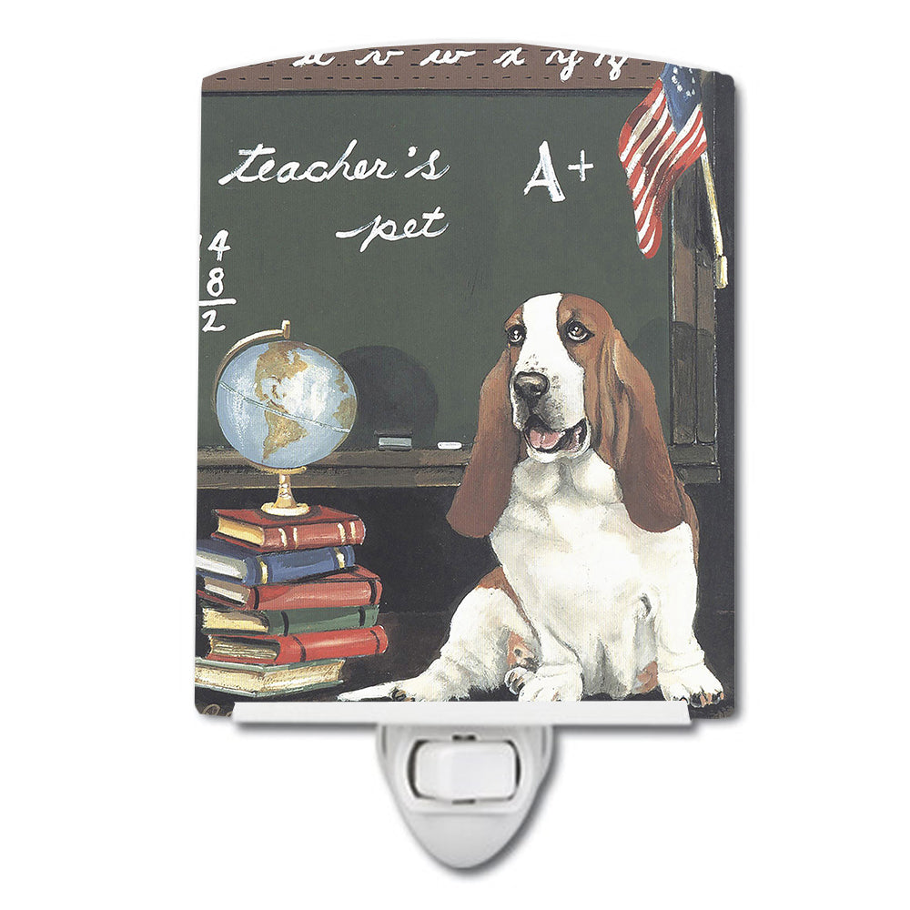 Basset Hound Teacher's Pet Ceramic Night Light PPP3013CNL - the-store.com